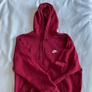 NIKE dark red hoodie